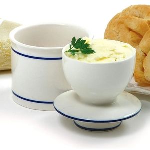 Norpro 284 Glazed Stoneware Butter Keeper Crock 4''  NWOB Farmhouse